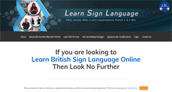 Desktop Screenshot of learnsignlanguage.co.uk