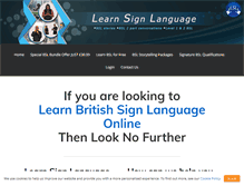 Tablet Screenshot of learnsignlanguage.co.uk